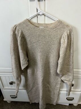 a new day Cream Puff Sleeve Crewneck Sweater